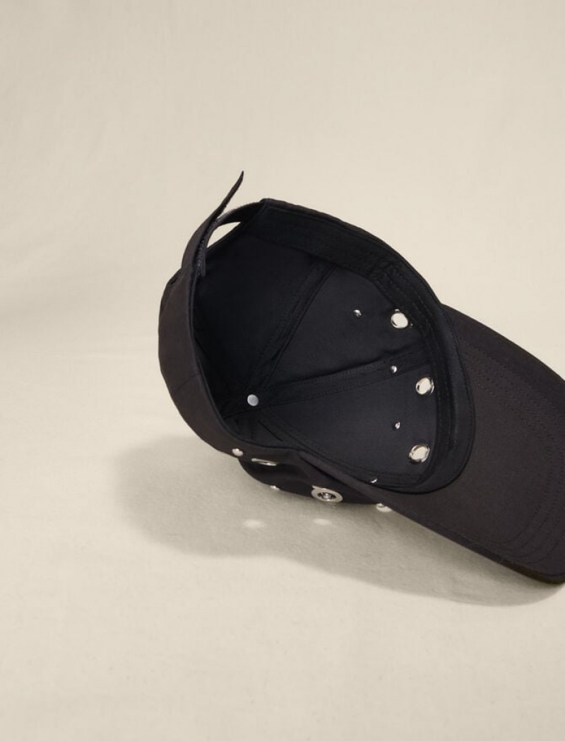 Maje Studded Baseball Caps Dames Zwart | NLHVSDJ-90